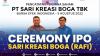 Ceremony IPO Sari Kreasi Boga (RAFI).(SUMBER : IDX CHANNEL)