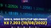 Sesi II, IHSG Ditutup Melemah ke 7.203 (19/08/2022),(Sumber: IDX CHANNEL)