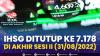 IHSG Ditutup ke 7.178 di Akhir Sesi II (31/08/2022),(Sumber: IDX CHANNEL)