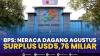 BPS: Neraca Dagang Agustus Surplus USD5,76 Miliar,(Sumber: IDX CHANNEL)