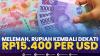 Melemah, Rupiah Kembali Dekati Rp15.400 per USD,(Sumber: IDX CHANNEL)