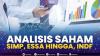 Analisis Saham:  SIMP, ESSA Hingga, INDF,(Sumber: IDX CHANNEL)