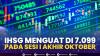 IHSG Menguat di 7.099, Pada Sesi I Akhir Oktober. (Sumber : IDXChannel)