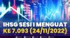 IHSG Sesi I Menguat ke 7.093 (24/11/2022). (Sumber : IDXChannel)