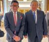 Hadiri WTTC di Arab Saudi, Sandiaga Uno Tak Sengaja Bertemu SBY. (Foto: Istimewa).
