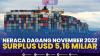 Neraca Dagang November 2022 Surplus USD 5,16 Miliar,(Sumber: IDX CHANNEl)