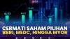Cermati Saham Pilihan: BBRI, MEDC, Hingga MYOR. (Sumber : IDXChannel)