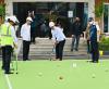 Saksikan Permainan Gateball, Jokowi Tantang Ridwan Kamil. (Foto: Biro Pers Sekretariat Presiden)