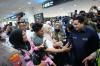 Kunker ke Medan, Erick Thohir Disambut Meriah Warga. (Foto: MNC Media)