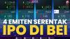 4 Emiten Serentak IPO di BEI. (Sumber : IDXChannel)