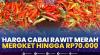 Harga Cabai Rawit Merah Meroket Hingga Rp70.000. (Sumber : IDXChannel)