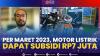 Per Maret 2023, Motor Listrik Dapat Subsidi Rp7 Juta,(Sumber: IDX CHANNEL)