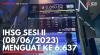 IHSG Sesi II (08/06/2023) Menguat ke 6.637. (Sumber : IDXChannel)