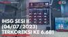 IHSG Sesi II (04/07/2023) Terkoreksi ke 6.681. (Sumber : IDXChannel)