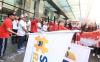 PT Bank Muamalat Indonesia Tbk dan anak perusahaan bersama Badan Pengelola Keuangan Haji menggelar kegiatan fun walk. (Bank Muamalat)