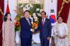 Depan Presiden Korsel, Jokowi Minta Grand Package Investasi USD9,8 Miliar Dimulai di 2023. (Foto: Biro Pers Setpres)