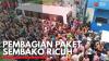 Pembagian Paket Sembako Ricuh. (Sumber : IDXChannel)