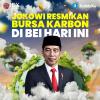 Jokowi Resmikan Bursa Karbon di BEI Hari Ini
