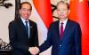 Presiden Jokowi bertemu dengan Ketua Kongres Rakyat Nasional Republik Rakyat China (RRC) Zhao Leji. (Setkab)