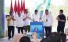 Presiden Jokowi, Gubernur BI Perry Warjiyo, Menteri PUPR Basuki,Menteri BUMN Erick Thohir di groundbreaking gedung Bank Indonesia di IKN (Bank Indonesia)