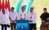Presiden Jokowi melakukan groundbreaking sebagai tanda dimulainya pembangunan kantor pusat Bank Indonesia di IKN. (Setkab)