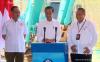 Presiden Jokowi didampingi Gubernur Bank Indonesia, Perry Warjiyo saat groundbreaking kantor Bank Indonesia di IKN, Kaltim (Setkab)