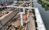 KemenPUPR menyelesaikan pembangunan jembatan penyeberangan orang (JPO) menuju Jakarta International Stadium (JIS). (KemenPUPR)