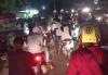 Ratusan Warga Demo Adang Truk Tambang di Parung Panjang. (Foto: MNC Media)