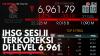 IHSG Sesi II Terkoreksi di Level 6.961. (Sumber : IDXchannel)