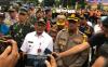 Polres Metro Bekasi terjunkan 750 personel untuk amankan perayaan pergantian tahun baru 2024. (Danandaya Arya/MPI)
