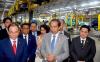 Presiden Jokowi saat berkunjung ke pabrik mobil listrik VinFast di Kota Hai Phong, Vietnam, pada 13 Januari 2024. (Setkab)