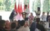 Presiden Jokowi bertemu dengan ribuan nasabah PNM di Magelang, Jawa Tengah.