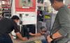Polisi melakukan pengecekan terhadap sejumlah SPBU di Bandarlampung (Ira Widyanti/MPI)