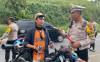 Asep Muhammad warga Ciamis ini nekat mudik mengendarai sepeda. (M Fadli Ramadan/MPI)