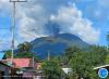 Gunung Ibu Erupsi Lagi, Kolom Abu Setinggi 1.500 Meter. (Foto Istimewa)