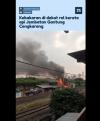 Ada Kebakaran di Samping Jalur Rel, Perjalanan KRL Stasiun Taman Kota-Bojong Indah Terganggu. (Foto: Dok. Akun X @jalur)