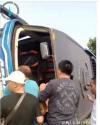 Bus Apdesi Kabupaten Serang Kecelakaan di Tol Tangerang-Merak, Sejumlah Penumpang Terluka. (Foto: Instagram @info.negri)