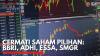 Cermati Saham Pilihan: BBRI, ADHI, ESSA, SMGR. (Sumber : IDX Channel)