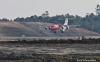 Pesawat Kepresidenan RJ85 yang ditumpangi Presiden Jokowi mendarat perdana di Bandar Udara Nusantara, IKN, Kalimantan Timur. (Kemenhub)