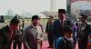 Momen Prabowo-Gibran Sambut Jokowi di HUT Ke-79 TNI. (Foto: Nur Khabibi/MNC Media)
