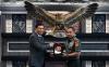 Menhan Sjafrie Sjamsoeddin melakukan kunjungan silaturahmi pertamanya ke Mabes TNI. (Kemenhan)