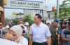 Menko Infrastruktur dan Pembangunan Wilayah, Agus Harimurti Yudhoyono, saat meninjau tanggul pantai utara Jakarta, Senin (4/11/2024). (Foto: Iqbal DN)
