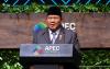 Presiden Prabowo Subianto berpidato di KTT APEC di Peru, Kamis (14/11/2024). (Foto: YouTube/Setpres)