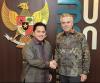 Erick Thohir Bertemu Petinggi Mastercard, Bahas Keamanan Siber. Foto: MNC Media.