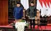 Presiden kedelapan Prabowo Subianto dan Presiden ketujuh Joko Widodo (Jokowi) saat pelantikan Prabowo di Gedung MPR/DPR, Minggu (20/10/2024) (Presidenri)