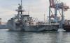 Kapal Angkatan Laut Kerajaan Inggris His Majesty’s Ship (HMS) SPEY akhirnya tiba di perairan Indonesia. (Riana Rizkia/MPI)