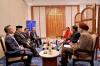 Airlangga Hartarto melakukan pertemuan bilateral dengan Menteri Perdagangan dan Industri India Shri Piyush Goyal. (foto: Istimewa)