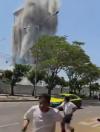 Ini Momen Gedung 30 Lantai di Bangkok Roboh usai Gempa Magnitudo 7,7. (Foto: MNC Media)