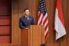 AHY menjadi pembicara utama dalam forum Southeast Asia Summit on Prosperity and Sustainability di Universitas Stanford. (foto: istimewa)