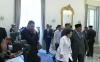 Presiden Prabowo Subianto dan Presiden ke-5 Indonesia, Megawati Soekarnoputri tampak berbincang berdua (Biro Setpres)